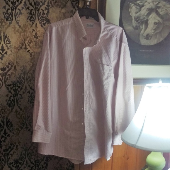 L.L. Bean Long Sleeve Men's Dress Shirt 17 1/2-33